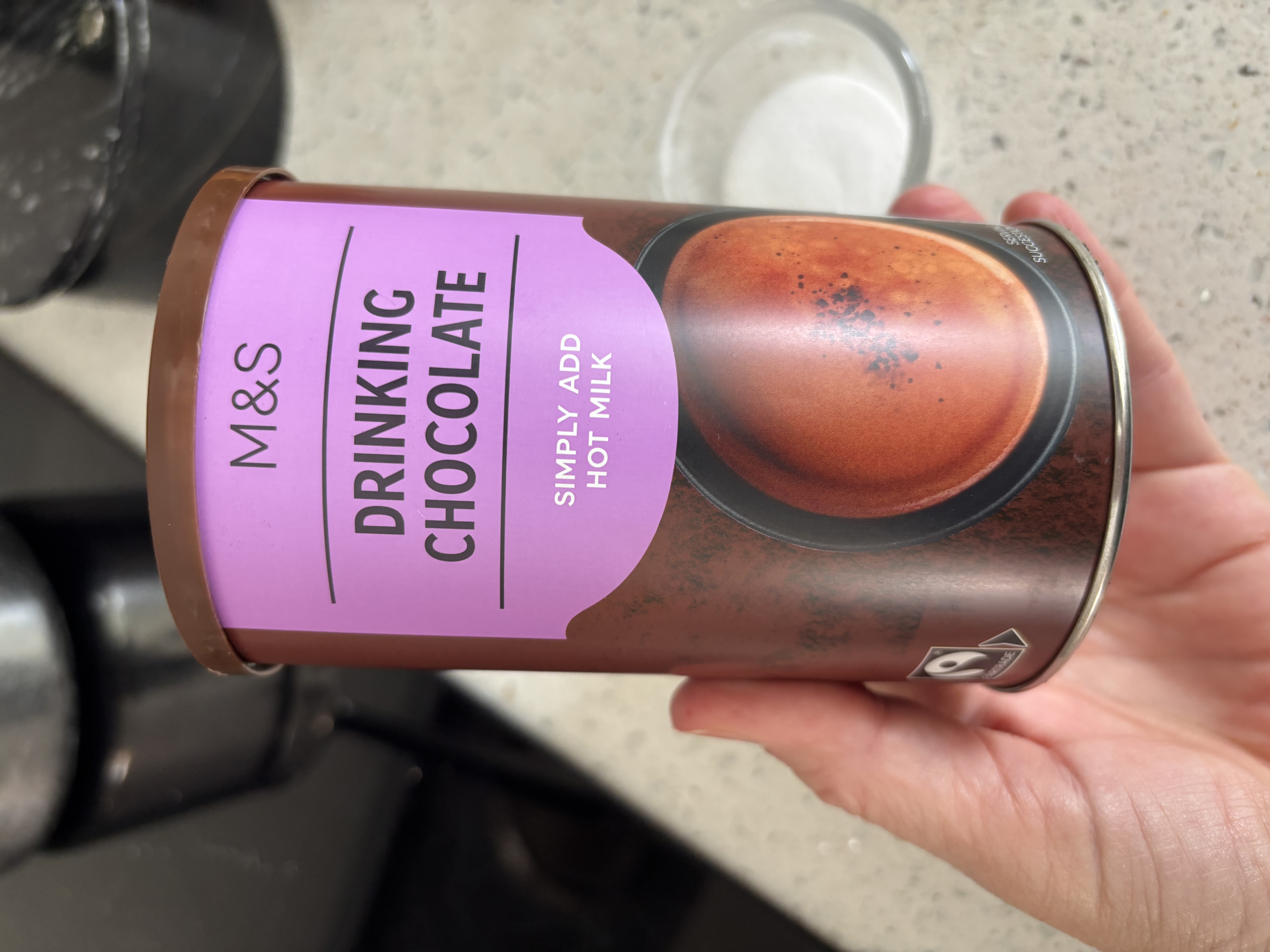 M&S Drinking Chocolate tin